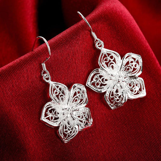 925 Sterling Silver Luxury Bloom Earrings