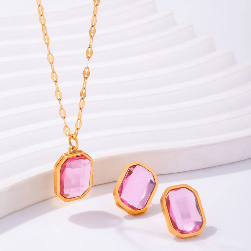 Everlasting Pink Crystal Set