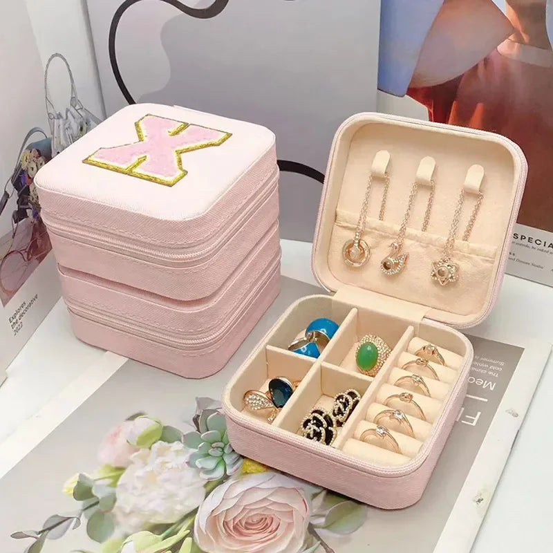 Personalized Mini Jewelry Box with A-Z letters