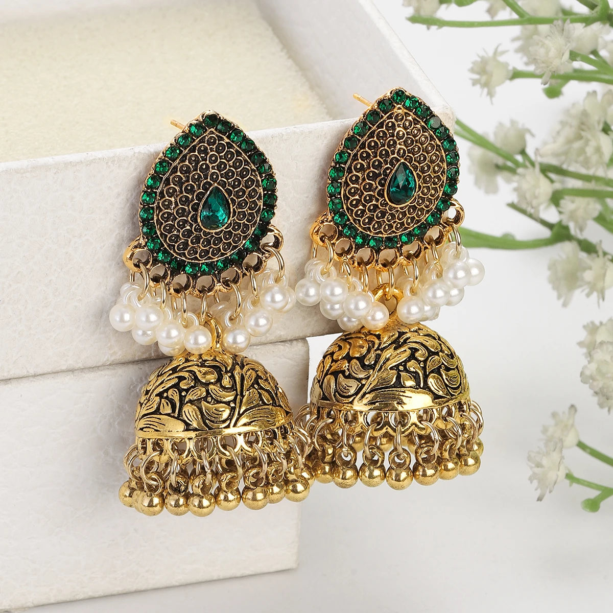 ✨ Afghan Royal Jhumkas – Timeless Elegance