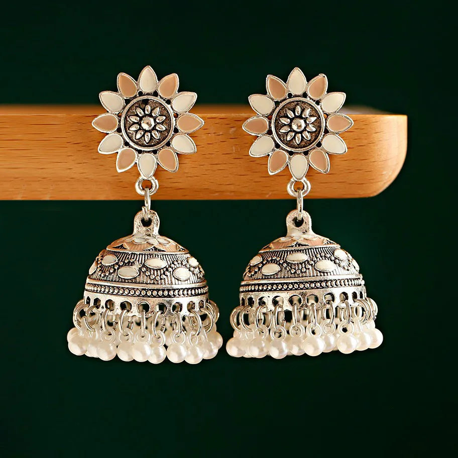 ✨ Royal Boho Jhumkas – Vibrant Elegance