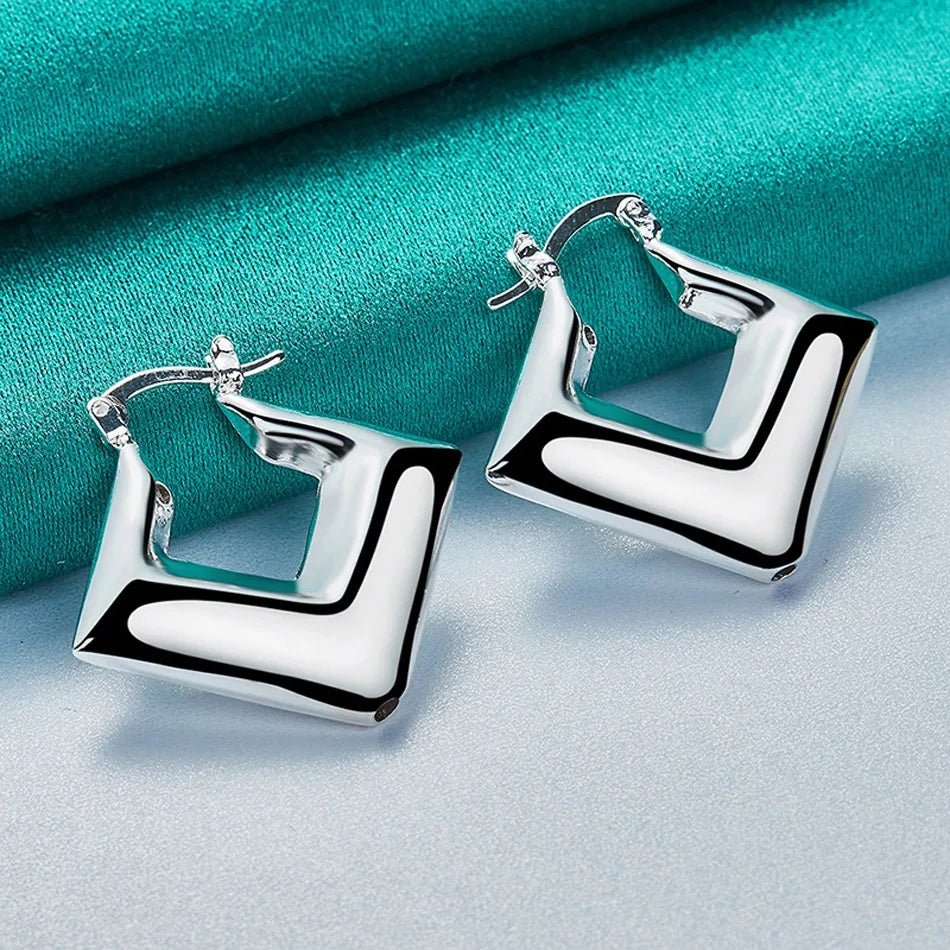 💎 925 Silver Rhombus Earrings 💎