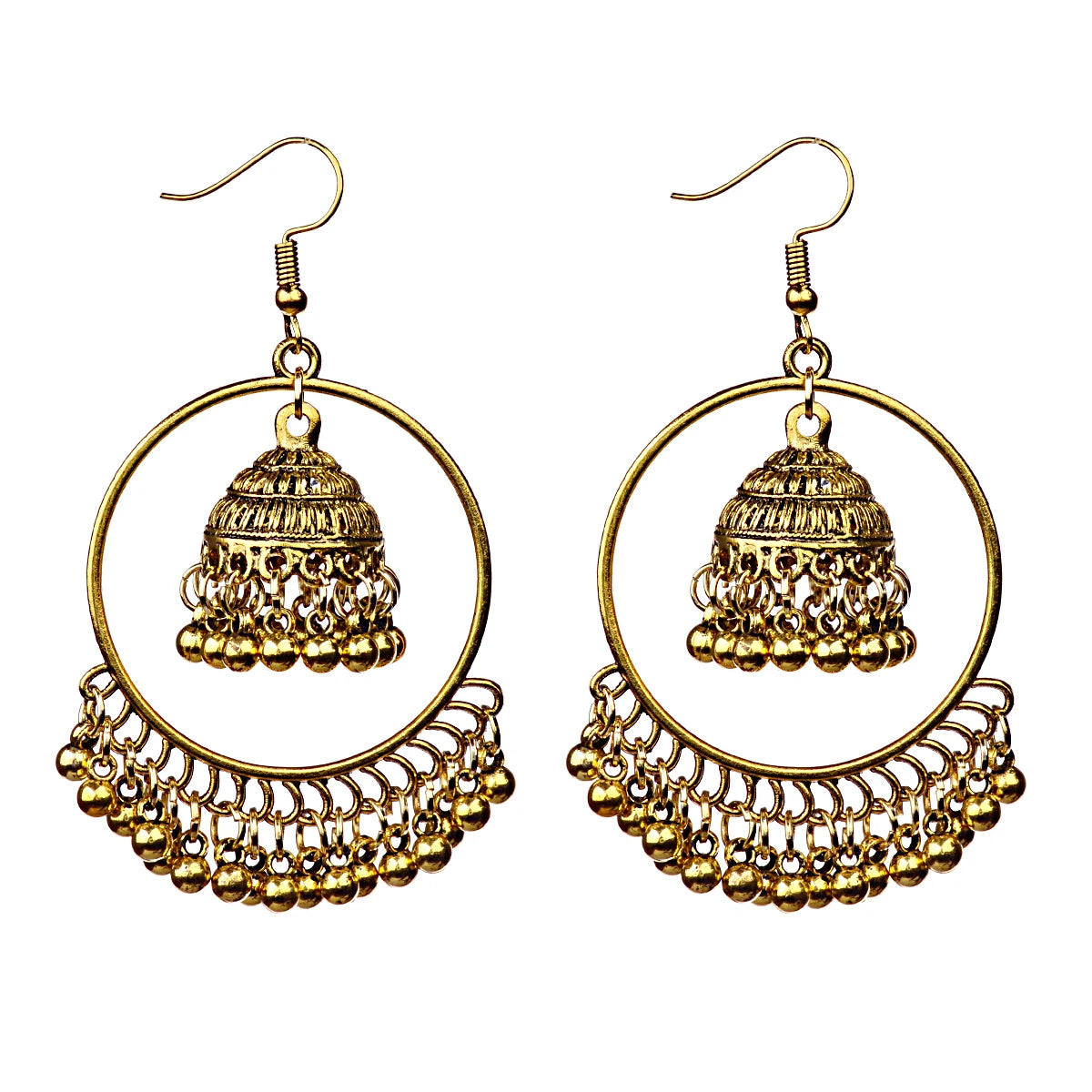 Regal Gold Jhumkas – Timeless Elegance
