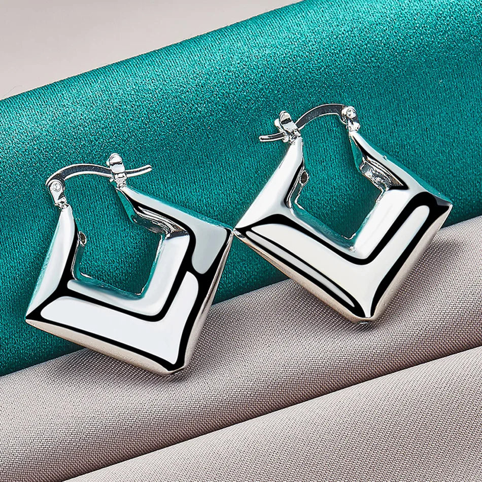 💎 925 Silver Rhombus Earrings 💎