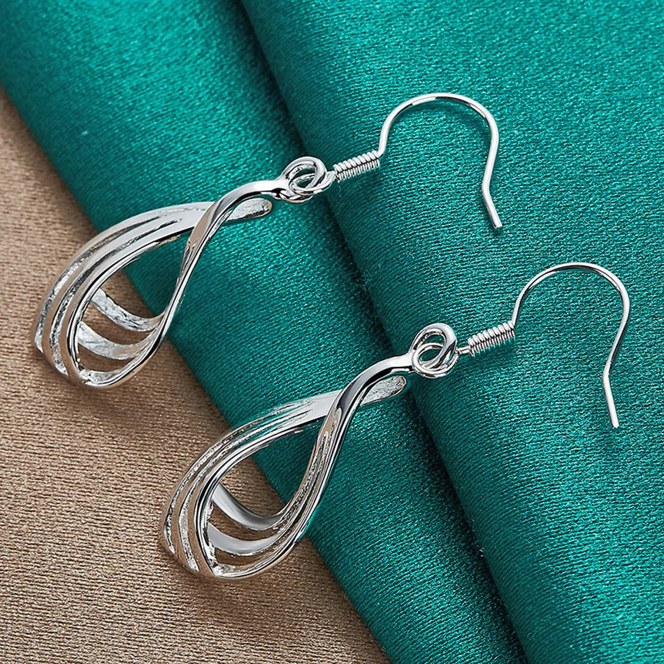 Sterling Silver Torsion Earrings