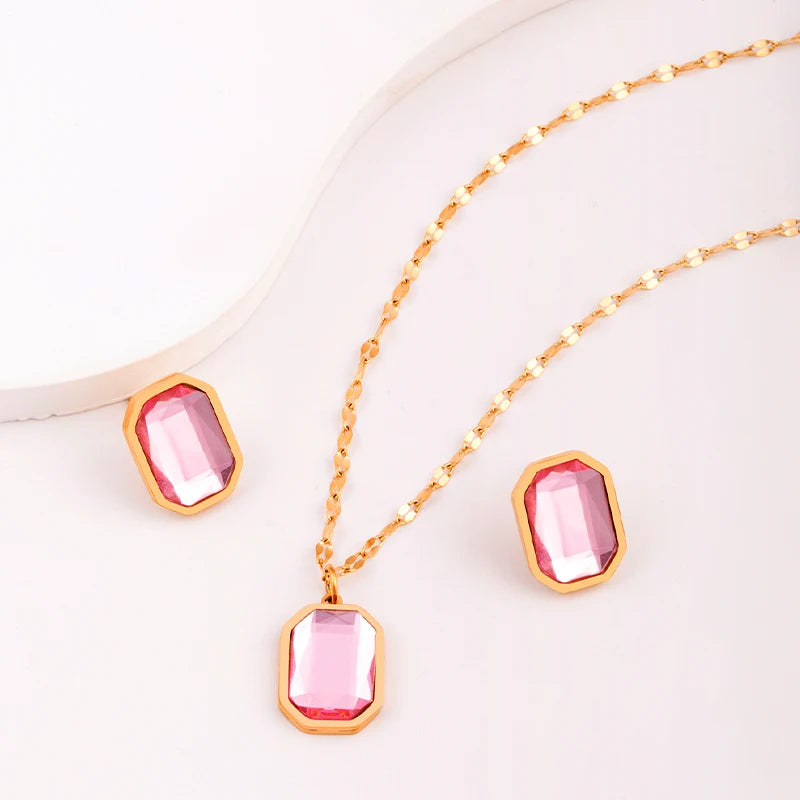 Everlasting Pink Crystal Set