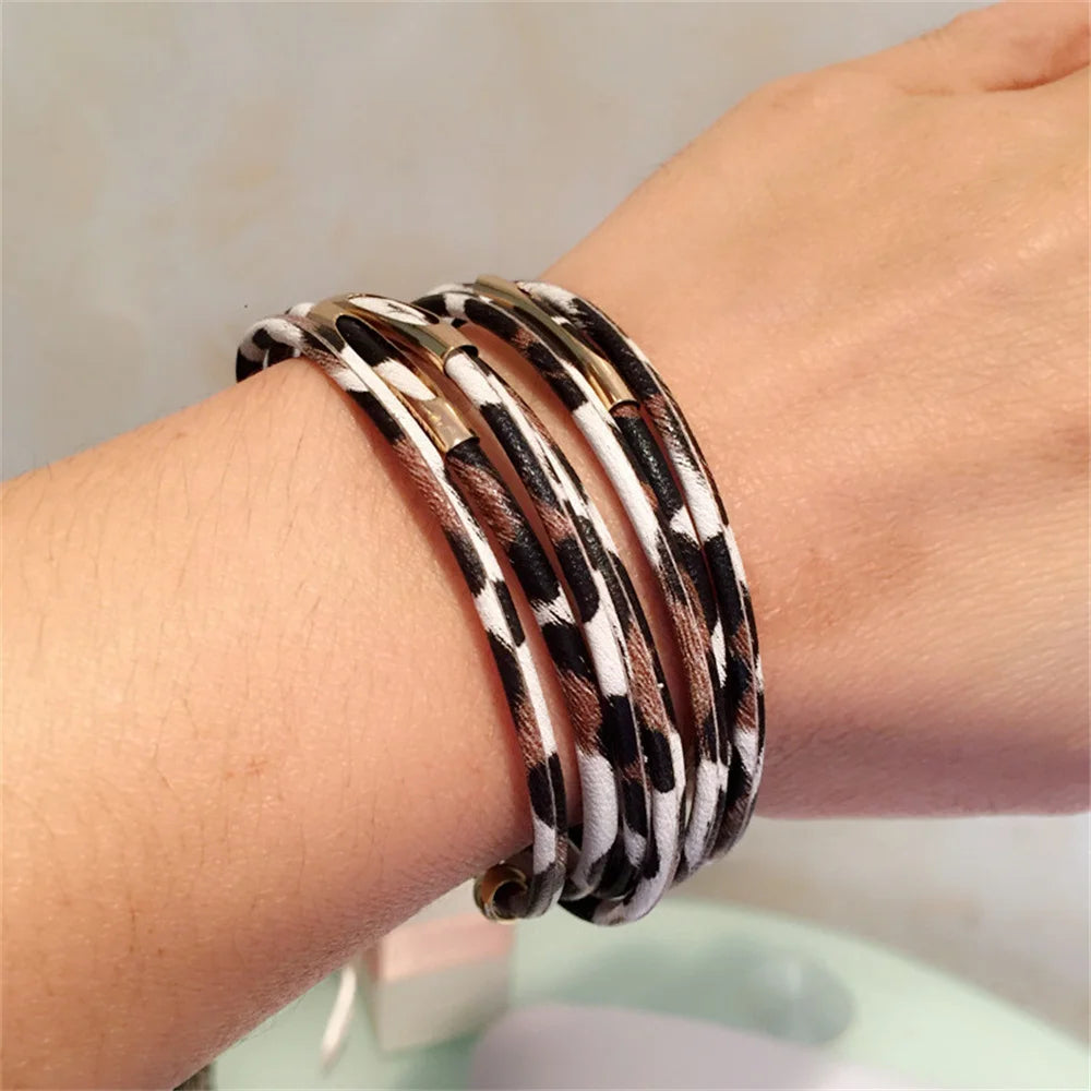 Fierce Leopard Boho Bracelet Set