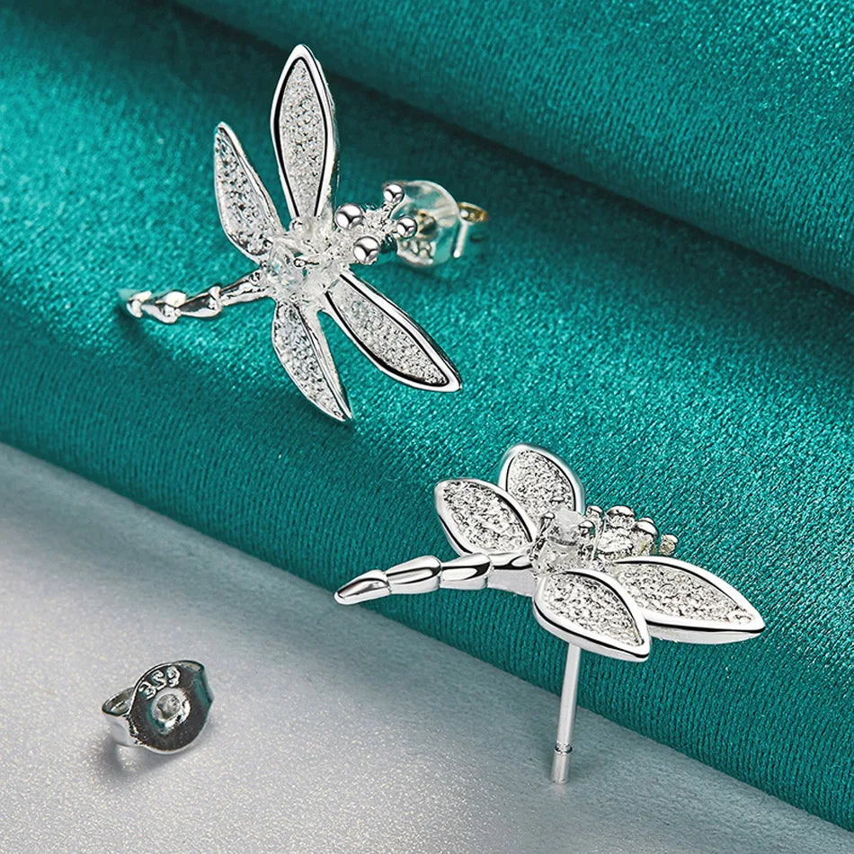 Luxury 925 Zircon Dragonfly Studs