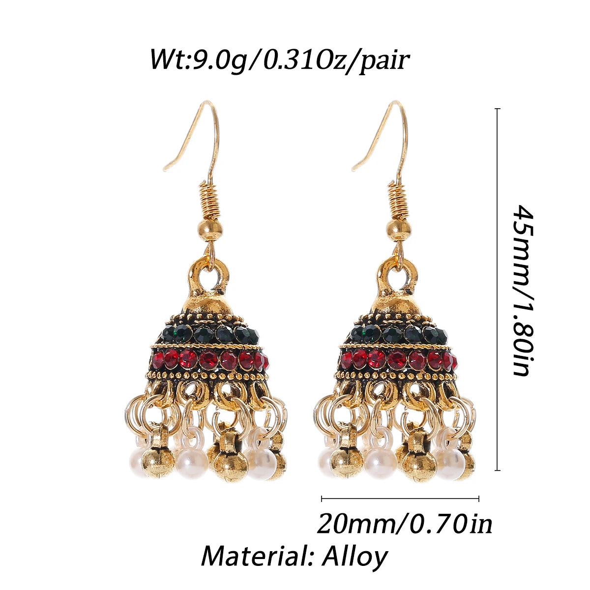 ✨ Tibetan Geometric Jhumkas – Bold Elegance ✨