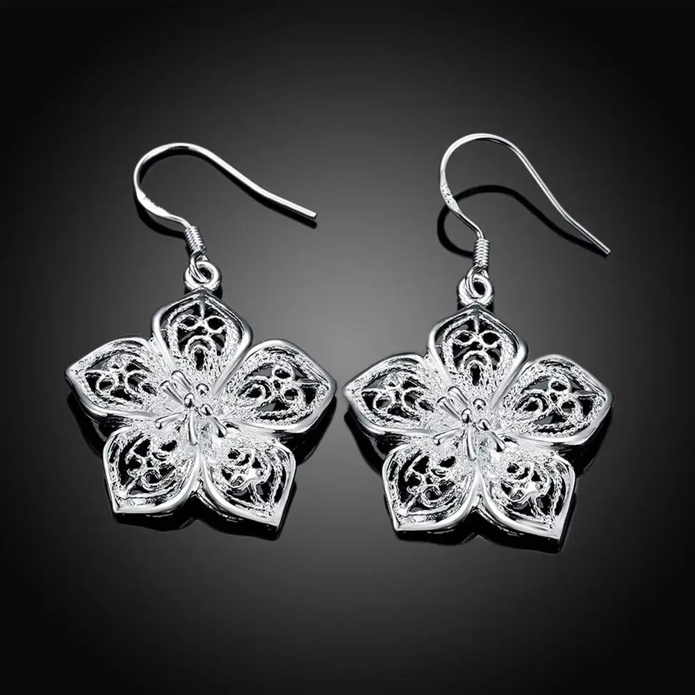 925 Sterling Silver Luxury Bloom Earrings