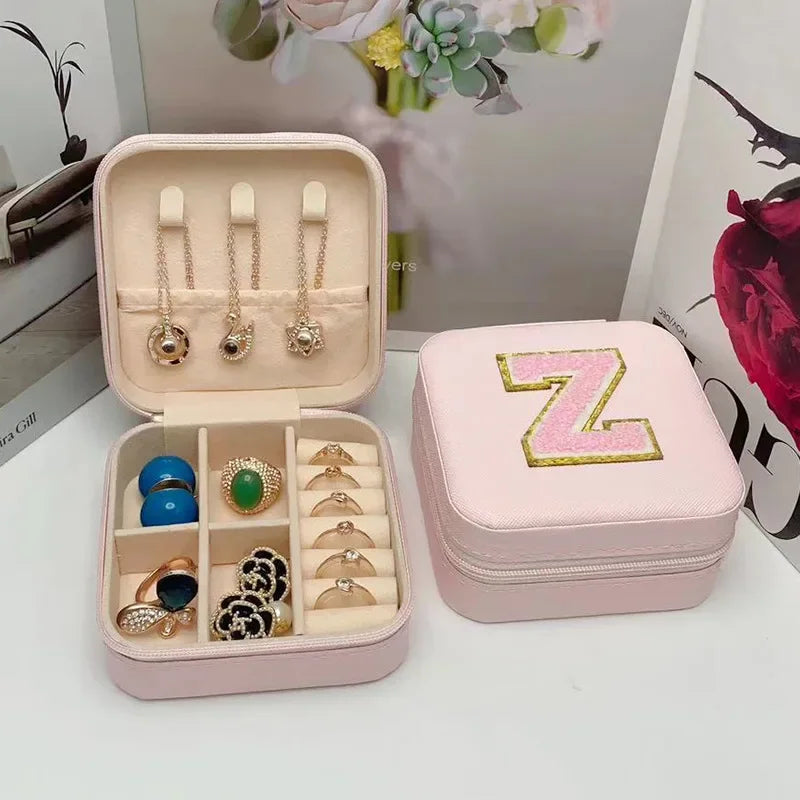 Personalized Mini Jewelry Box with A-Z letters