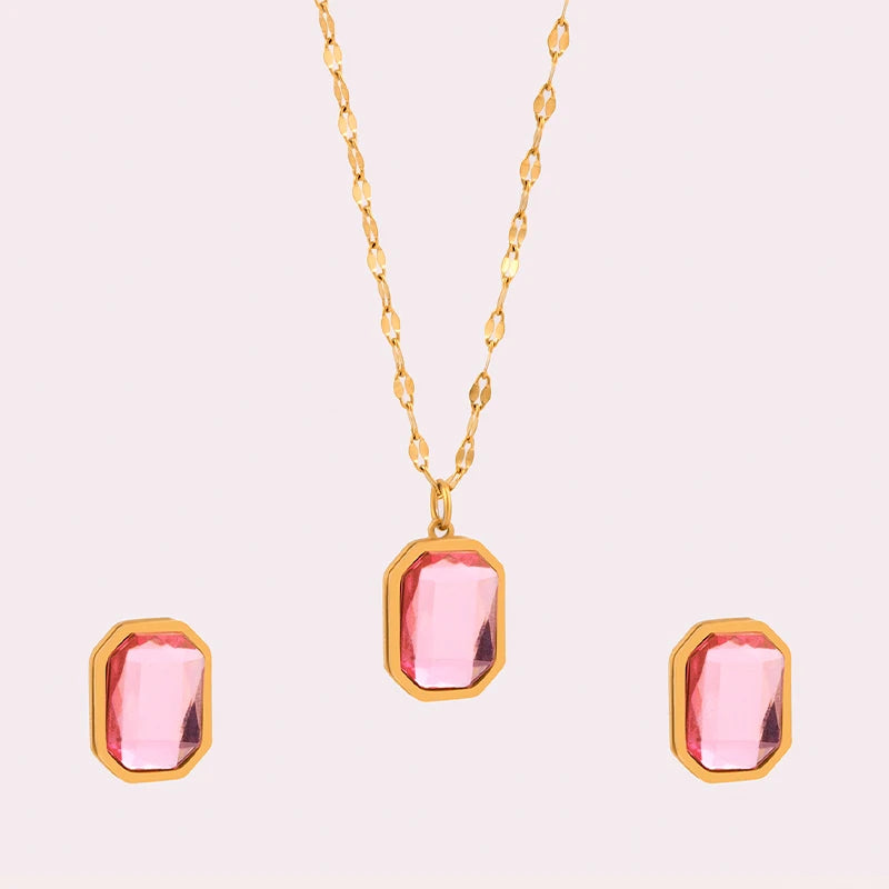 Everlasting Pink Crystal Set