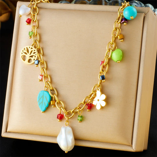 Floral Tree of Life Necklace