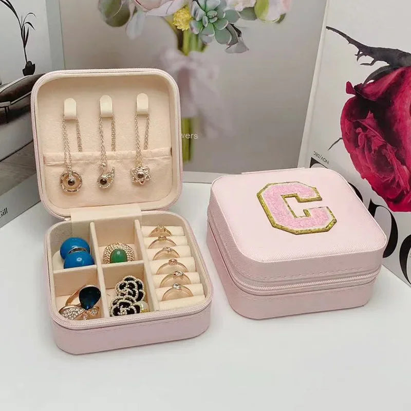 Personalized Mini Jewelry Box with A-Z letters