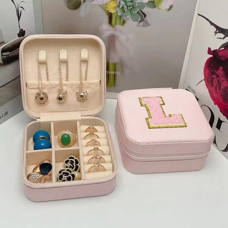 Personalized Mini Jewelry Box with A-Z letters