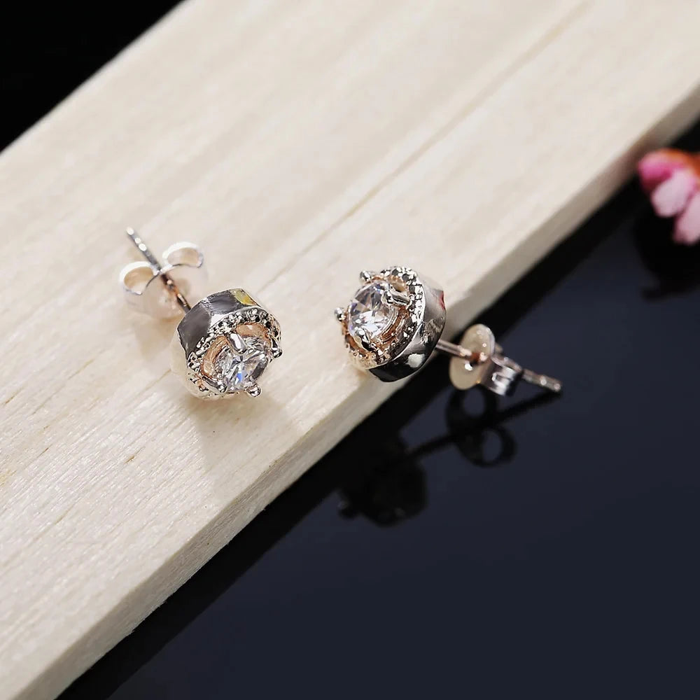 Dazzling 925 Silver Crystal Studs